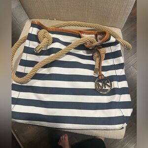 Michael Kors Striped Tote Bag